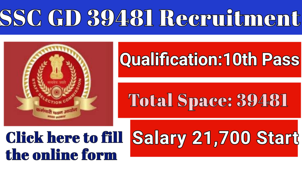 SSC GD 2025 39481 Vacancies