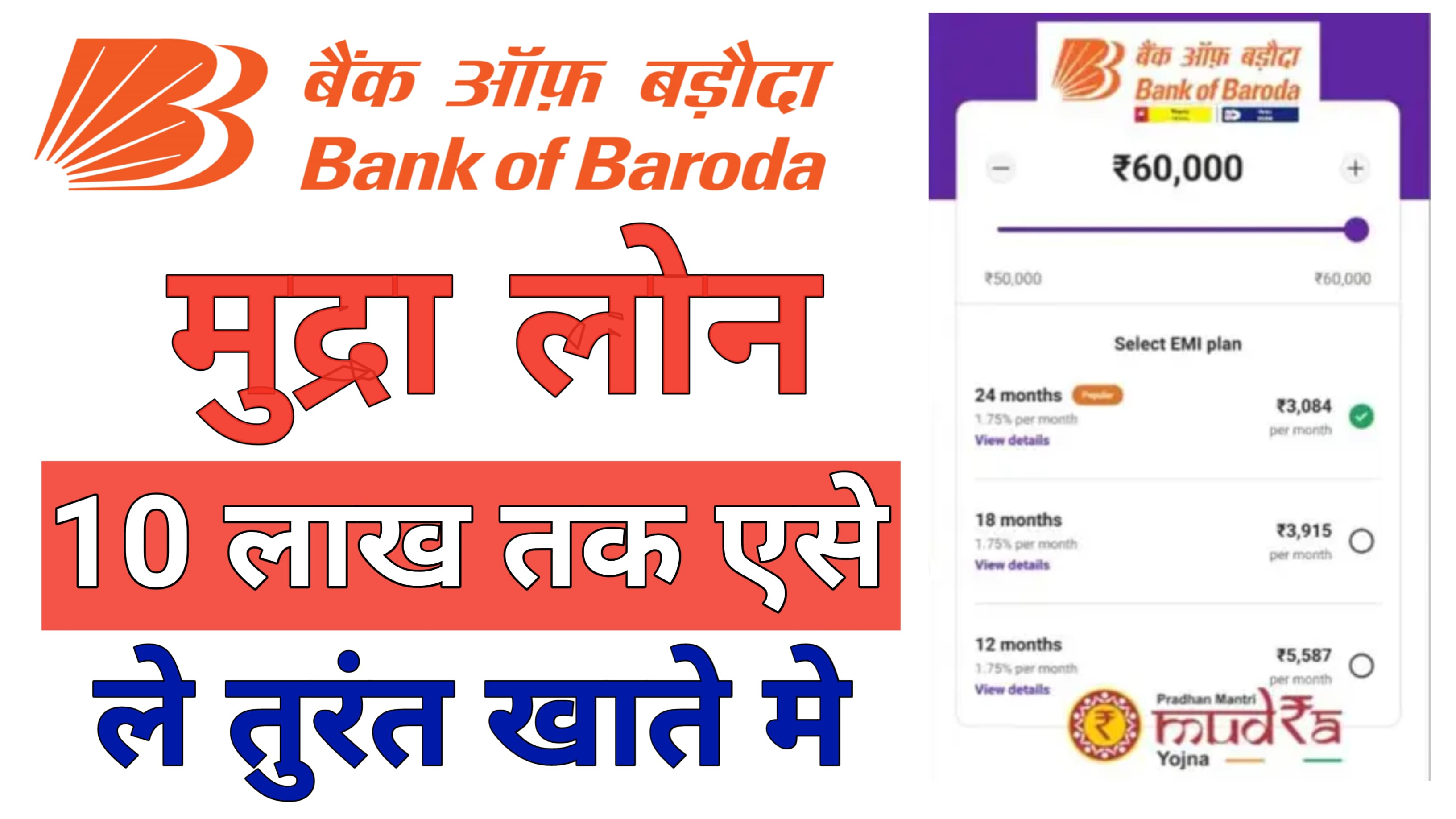 Bank of Baroda Mudra Loan 2024