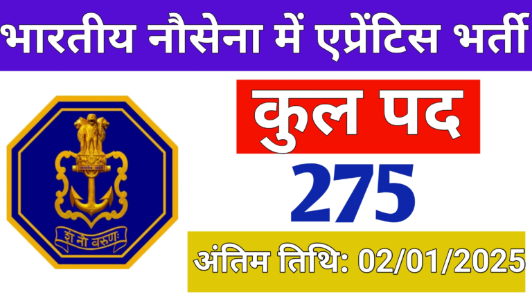 Indian Navy Apprentice Posts Recruitment 2024: