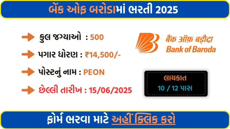 Bank of Baroda Office Assistant Recruitment 2025: